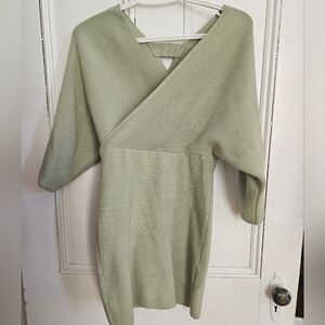 Sage Green Mini Dress